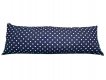 Povlak na dlouhý polštář 55x180cm - Tmavě modrý bílý puntík 17mm Povlak na dlouhý polštář 55x180cm - Tmavě modrý bílý puntík 17mm