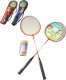 Badmintonový set pálka 63cm 2ks + míček ve vaku 2 barvy