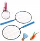 Dětská sada na badminton 2 rakety 44cm + 2 košíčky 2 barvy v síť