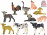 Zvířata mláďata farma 4-9cm plastové figurky zvířátka 10 druhů