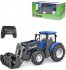 RC Traktor s čelním nakladačem 2,4GHz na vysílačku modrý na bate