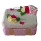 Textilní truhlička růže růžovosmetanová s minišampaňským