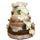 Svatební dort z ručníků a osušek čokoládovo-smetanový
