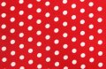 Látkový ubrousek na svačinu červený bílý puntík 11mm Látkový ubrousek na svačinu červený bílý puntík 11mm