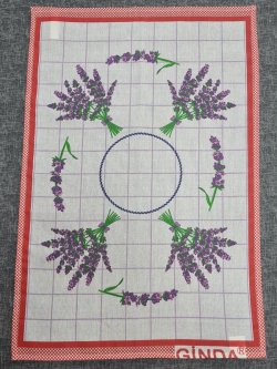 Bavlnn utrka Levandule PROVENCE 40 x 60 cm, erven