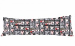 Povlak na dlouh polt 50x150cm - Retro styl srdce