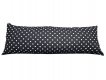 Povlak na dlouhý polštář 55x180cm - Černý, bílý puntík 17mm Povlak na dlouhý polštář 55x180cm - Černý, bílý puntík 17mm