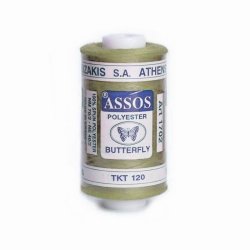 Polyesterov nit Assos 1000m - khaki svtle zelen