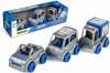 WADER Kid Cars auto baby policejn 10cm set 3ks v krabici plast