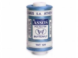 Polyesterov nit Assos 1000m - azurov modr
