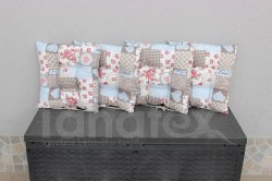 Sedk de luxe Modr patchwork