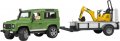 BRUDER 02593 Auto Land Rover Defender s pepravnkem a mikrobagr