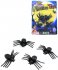 Zvířátko dekorace halloween pavouk černý 3cm set 4ks na kartě pl