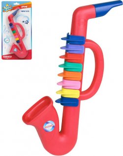 BONTEMPI Dtsk saxofon erven 8 klapek plast *HUDEBN NSTROJE