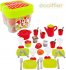 ECOIFFIER Set dětský jídelní plastové nádobí s potravinami 36ks