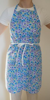 Dmsk kuchysk zstra kvtinky modr