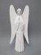 Anděl bílý plechová křídla 34cm
