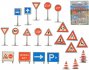 Dopravn znaky a znaen set 25ks plast na kart