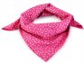 Čtyřcípý bavlněný šátek růžový - drobný kvítek