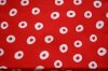 Bavlněný šátek 57x57 cm červený s kolečkem