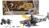 Combat Force herní set vojenský vrtulník s figurkou + auto / mot