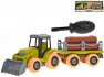 Traktor s vlekou montn roubovac set s nstrojem a kldami