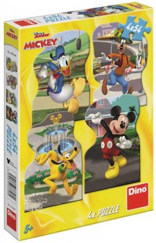 DINO Puzzle Mickey Mouse ve mst 4x54 dlk 13x19cm skldaka v