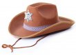 KARNEVAL Klobouk kovbojský hnědý šerif *KARNEVALOVÝ DOPLNĚK* KARNEVAL Klobouk kovbojský hnědý šerif *KARNEVALOVÝ DOPLNĚK*