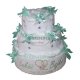 Luxusní ručníkový dort svatební bílý pistáciové zdobení