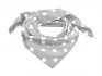 Bavlněný šátek světle šedý - bílý puntík 17 mm