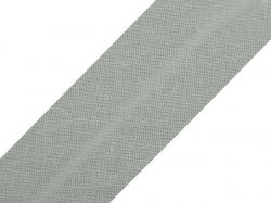Šikmý proužek bavlněný 20mm - šedá středně