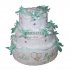 Luxusní ručníkový dort svatební bílý pistáciové zdobení