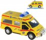 Auto záchranáři 19cm ambulance na setrvačník žlutá sanitka v kra