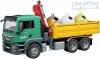 BRUDER 03753 Auto MAN TGS s nakldacm ramenem set se 3 kontejne