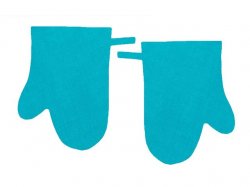 Kuchysk bavlnn chapky 2 ks - tyrkysov modr