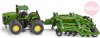SIKU Traktor zelený John Deere 9630 set s bránami Amazone Centau