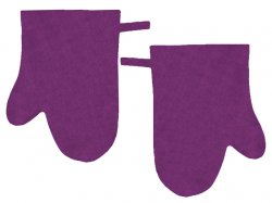 Kuchysk bavlnn chapky 2 ks - tmav fialov