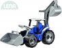 LENA Traktor se lc a bagrem 107cm modro-ed plast 02081