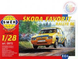 SMĚR Model auto Škoda Favorit Rallye 96 1:28 (stavebnice auta) [75370]