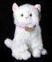 PLYŠ Kočka bílá sedící 25cm Eco-Friendly albín *PLYŠOVÉ HRAČKY*