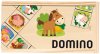 DŘEVO Hra Domino obrázkové zvířátka 28 kamenů *SPOLEČENSKÉ HRY*