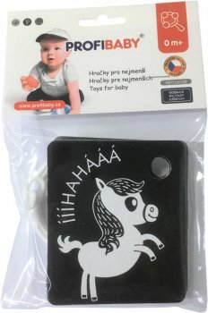 PROFIBABY Kartiky kontrastn ernobl set 9ks zvtka s klipe